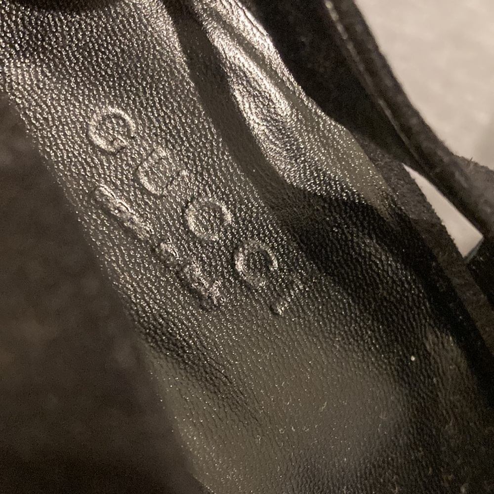 GUCCI KID SCAMOS/SUGHERO/TATTOO CUOR NATURALE 36+ wedge heel. - Picture 5 of 11